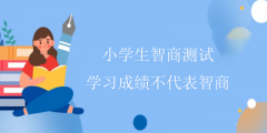 小学生智商测试-学习成绩不代表智商